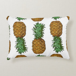Cojín Decorativo Brillo de piña: Ilustracion tropical de verano