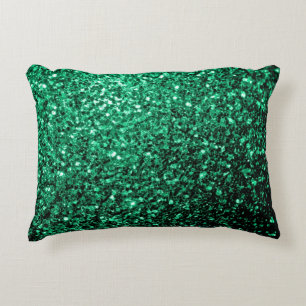 Cojín Decorativo Brillo falso verde esmeralda