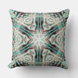 Cojín Decorativo Brillo suave sobre la textura de arena azul, estre