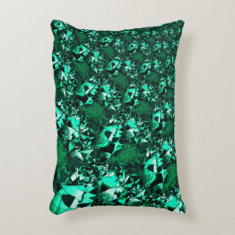 Cojín Decorativo Brillo, tonos verdes de relieve