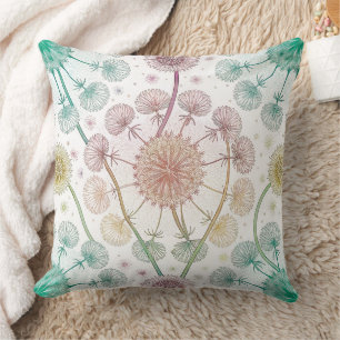 Cojín Decorativo Brisa de Dandelion caprichosa - Botánica Pastel