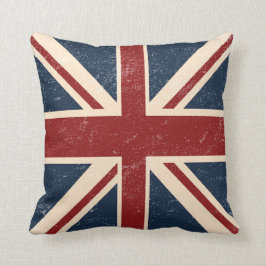 Cojín decorativo británico apenado de la bandera