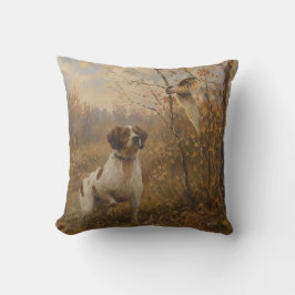 Cojín Decorativo Brittany Spaniel – Arte de Caza de Chocha