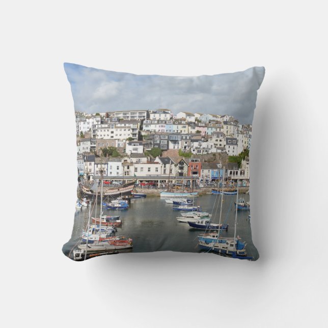 Cojín Decorativo Brixham, Devon, Inglaterra Cushion/Pillow (Anverso)