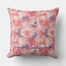 Cojín Decorativo Brochas de brochas audaces se despliegan en rosa d