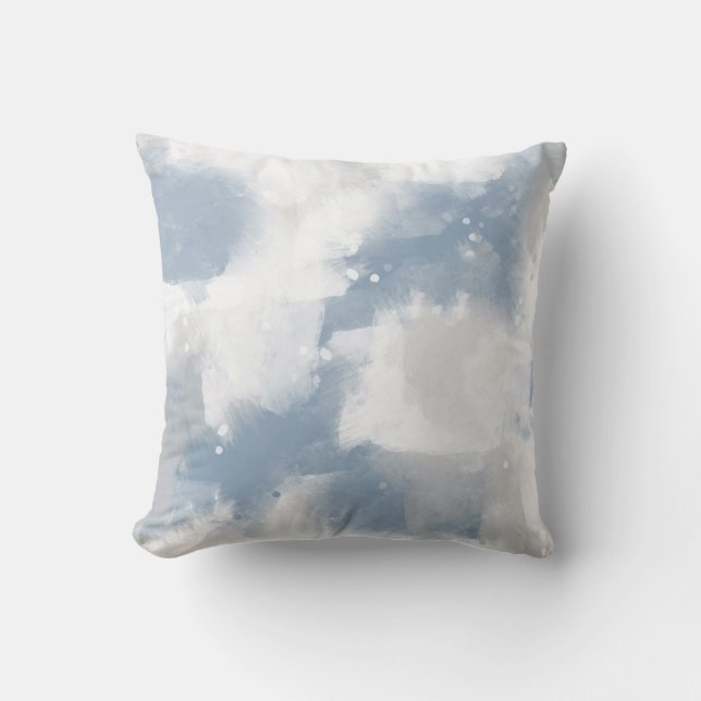 Cojín Decorativo Brochas de escobillas blancas y grises azules de p (Anverso)