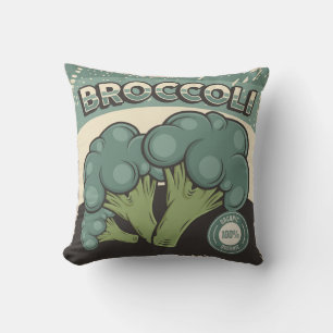 Cojín Decorativo Brócoli de verduras grunges retro vintage