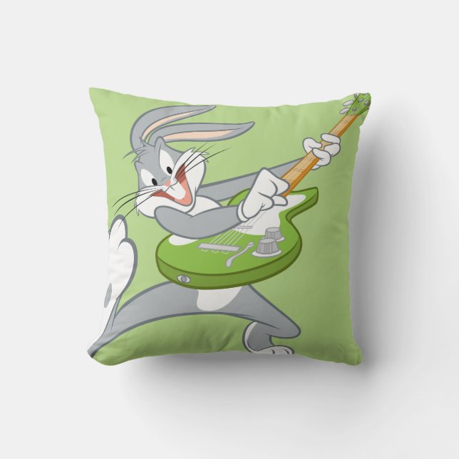 Cojín Decorativo BROGS BUNNY™ Rocking On Guitar (Anverso)
