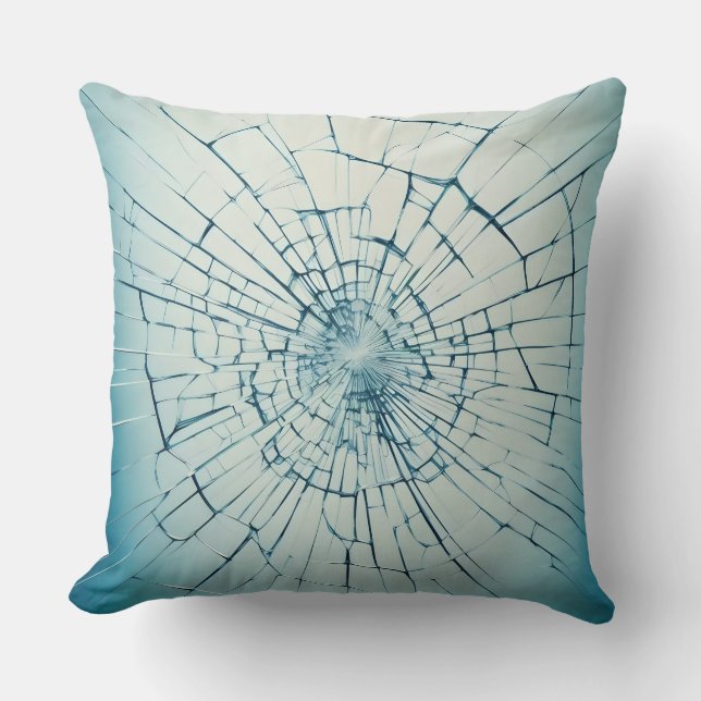 Cojín Decorativo broken glass, cracked (Anverso)