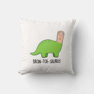 Cojín Decorativo Bron-toe-saurus Cute Brontosaurus Pun