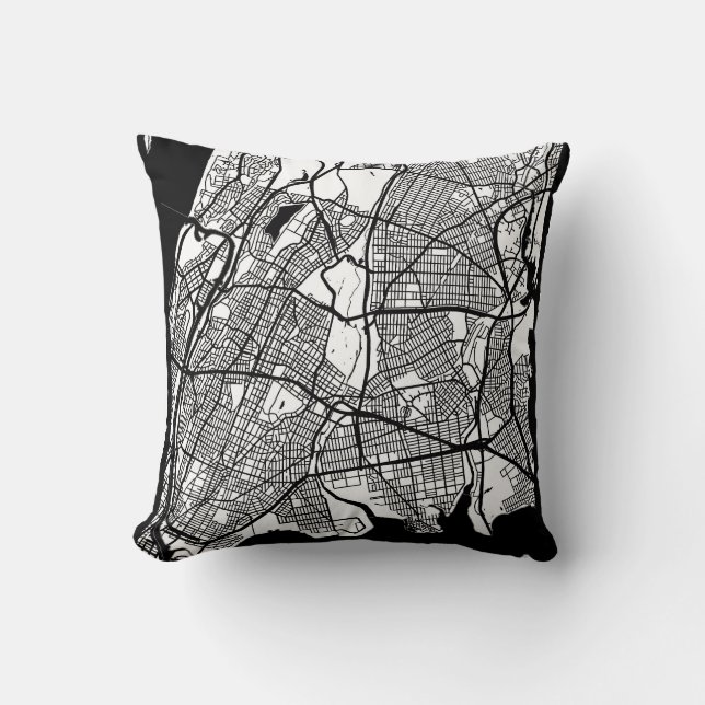 Cojín Decorativo Bronx USA City Map (Anverso)