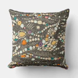 Cojín Decorativo brote negro de piel de iguana