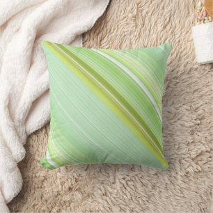Cojín Decorativo Brote Verde Menta y Verde Lima Raya y Cuadros