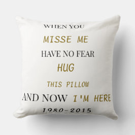 Cojín Decorativo Brother Memorial Pillow – Forever in Our Hearts