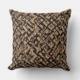 Cojín Decorativo Brown and Tan Abstract Mosaic