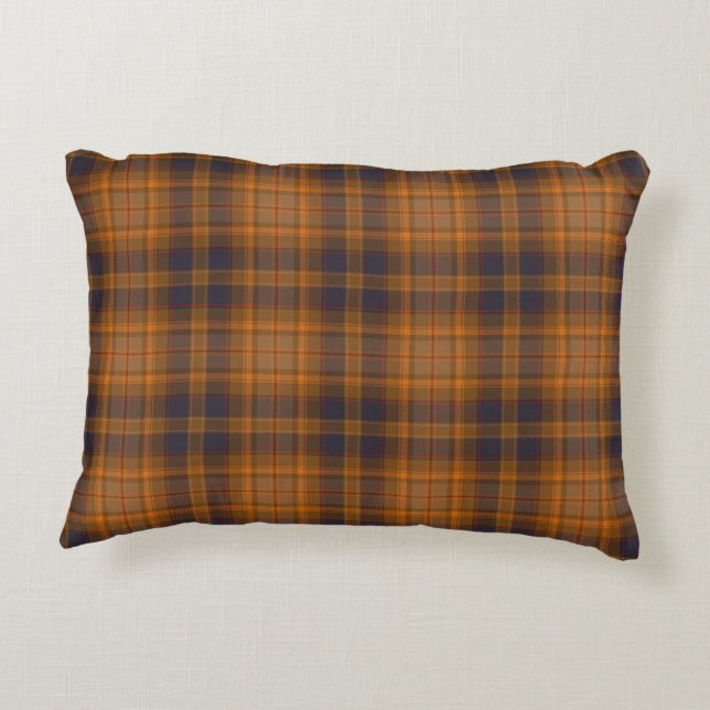 Cojín Decorativo Brown Checkered Tartan Plaid (Reverso)