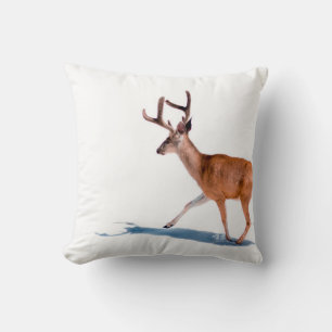 COJÍN DECORATIVO BROWN DEER ON WHITE BACKGROUND