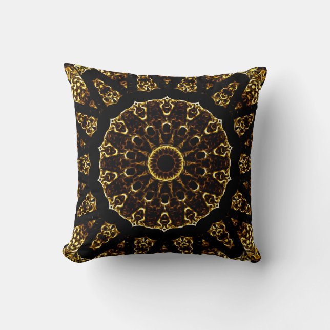 Cojín decorativo Brown Mandala (Anverso)