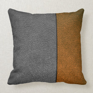 Cojín Decorativo Brown y cuero gris