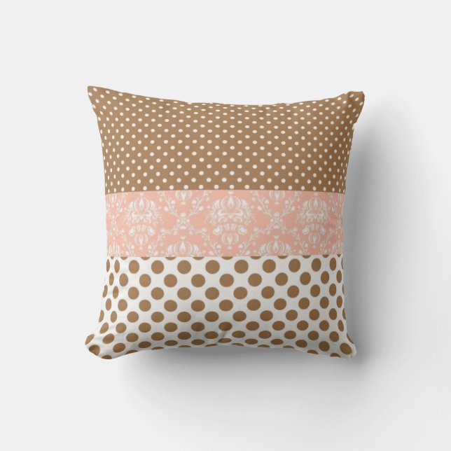 Cojín Decorativo Brown y rosa (Anverso)