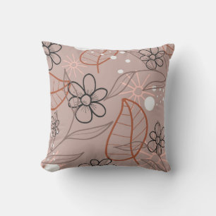 Cojín Decorativo Browns de una imprenta de flores caprichosa