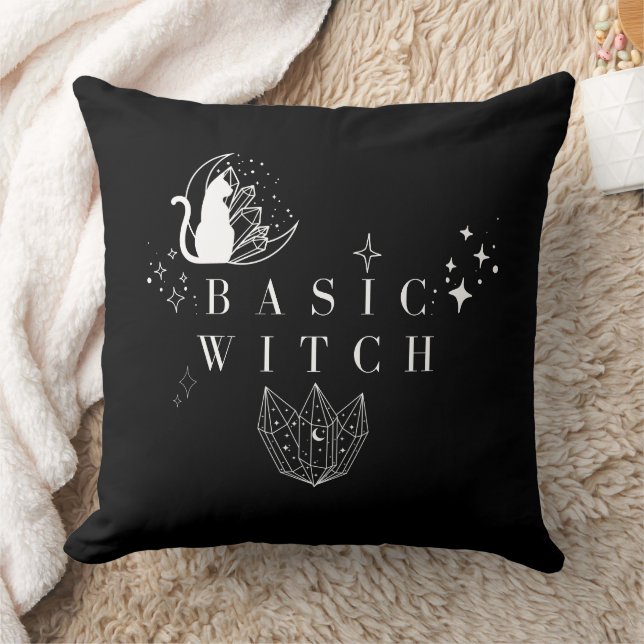 Cojín Decorativo Bruja Básica Negra Simple (Manta)