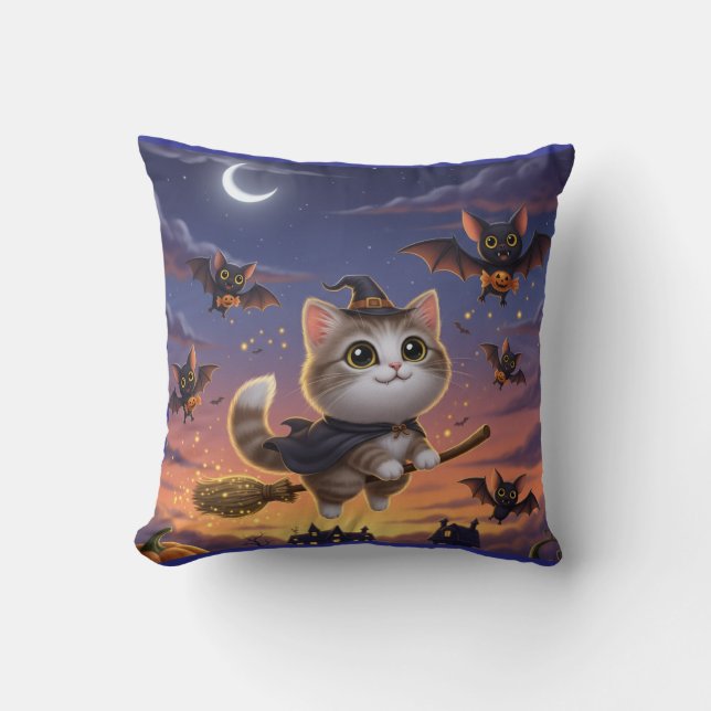 Cojín Decorativo Bruja de Halloween (Anverso)