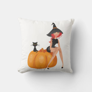 COJÍN DECORATIVO BRUJA DE HALLOWEEN