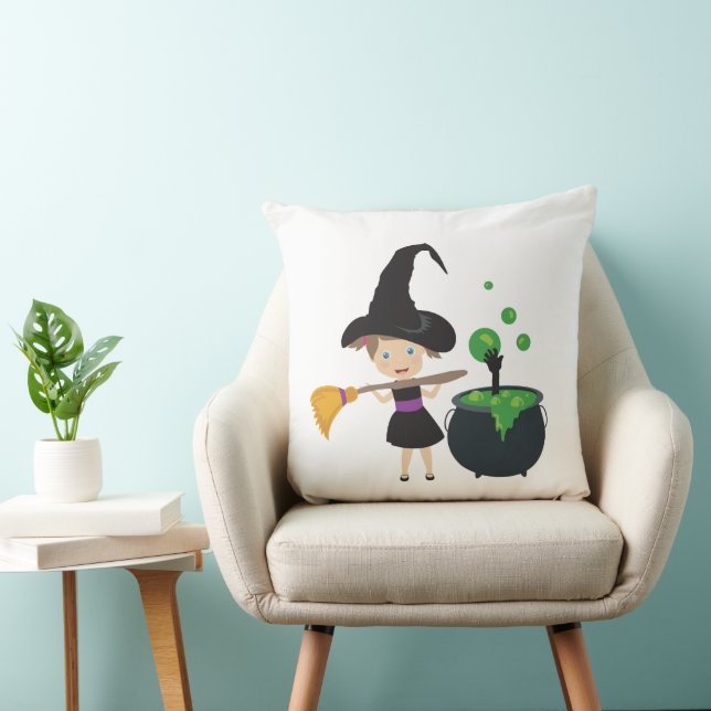 Cojín Decorativo Bruja de Halloween (Silla)