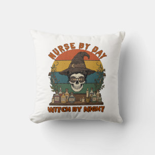 Cojín Decorativo Bruja del Día de Enfermera Noche de Halloween Cala