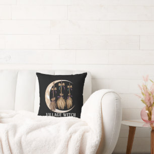 Cojín Decorativo Bruja del pueblo gótico oculto wicca pagano natura
