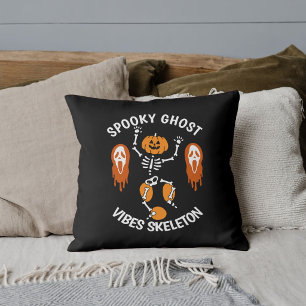 Cojín Decorativo Bruja Esqueleto Fantasma Espeluznante de Halloween