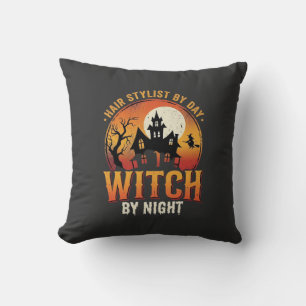 Cojín Decorativo Bruja Estilista de Pelo Diseño Vintage de Hallowee