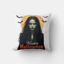 Cojín Decorativo Bruja gótica de Halloween