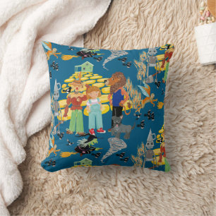 Cojín Decorativo Bruja malvada, espantapájaros y patrón de león