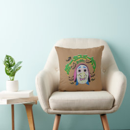 Cojín Decorativo Bruja Mikitiez era Halloween espeluznante brujería
