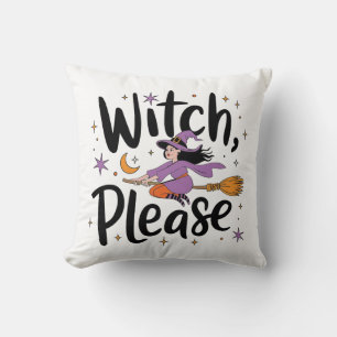 Cojín Decorativo Bruja, por favor - Diversión y diseño de Halloween