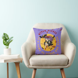 Cojín Decorativo Bruja, por favor, es hora de hablar y burlarse del