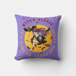 Cojín Decorativo Bruja, por favor, es hora de hablar y burlarse del