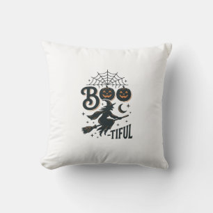 Cojín Decorativo Bruja Preciosa Diseño de Grabado Vintage de Hallow