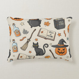 Cojín Decorativo Bruja Vintage de Halloween