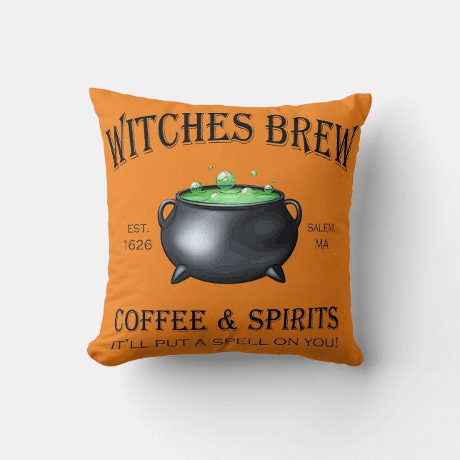 Cojín Decorativo Brujas Brew Halloween (Anverso)