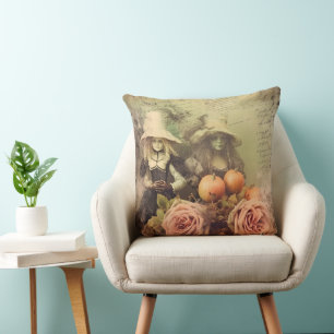 Cojín Decorativo Brujería Vintage de Halloween