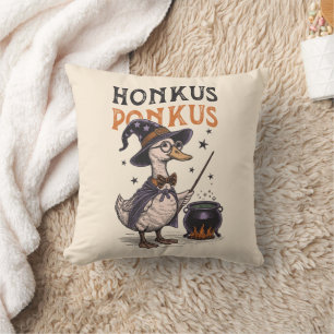 Cojín Decorativo Brujo Pato Divertido Honkus Ponkus Halloween Vinta