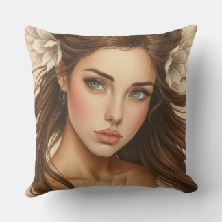 Cojín Decorativo Brunette de belleza