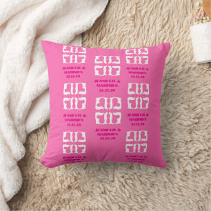 Cojín Decorativo Bubblegum Corazón rosa y blanco