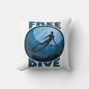 Cojín Decorativo Buceo libre - El Océano Llama "Freediver"