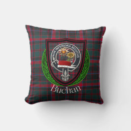 Cojín Decorativo Buchan Scottish Clan Tartan & Crest