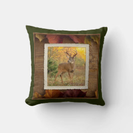 Cojín Decorativo Buck Whitetail de otoño #1