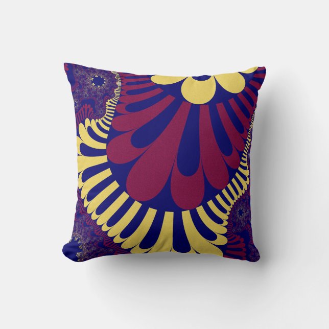 Cojín Decorativo Bucle azul y rojo (Anverso)